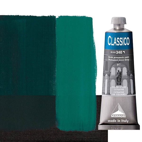 Maimeri Classico Oil Color 60 ml Tube - Permanent Green Deep