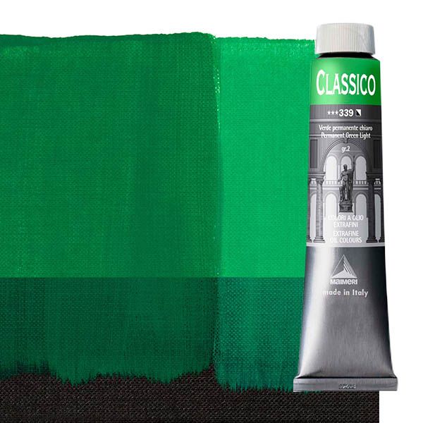 Maimeri Classico Oil Color 200 ml Tube - Permanent Green Light
