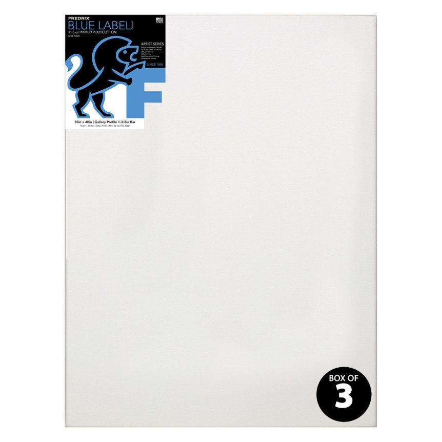 30x40" Blue Label Ultrasmooth 1-3/8" Deep Gallery Profile (Box of 3)