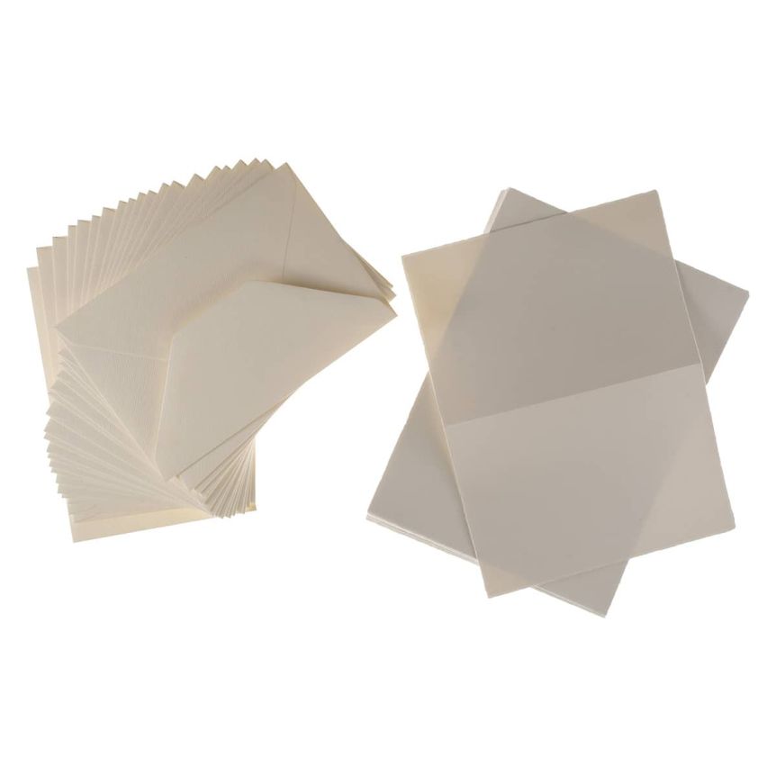 Fabriano Medioevalis Folded Blank Cards & Envelopes - 4.5"x6.7" (Box of 20)