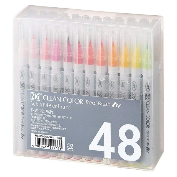 Clean Color Brush Marker Set of 48