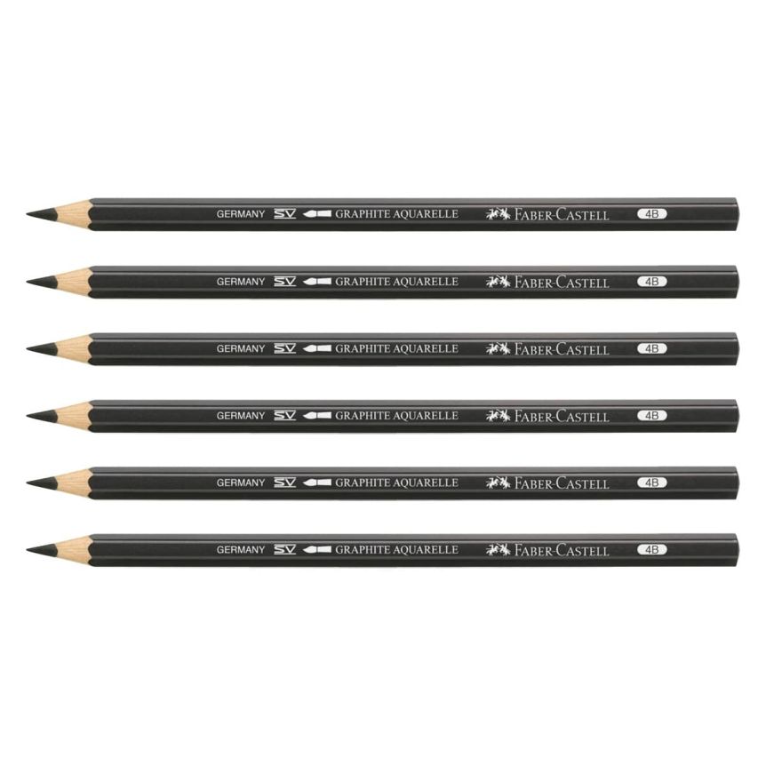 Faber-Castell Graphite Aquarelle Pencil - 4B (Box of 6)