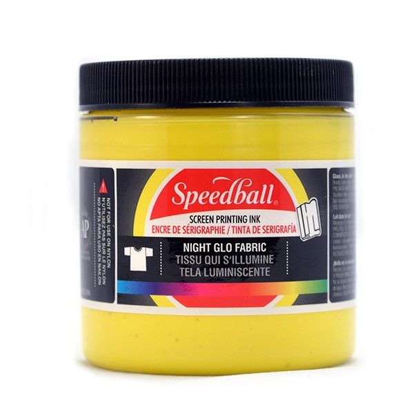 Speedball Night Glo Screen Printing Ink 8 oz Jar - Yellow