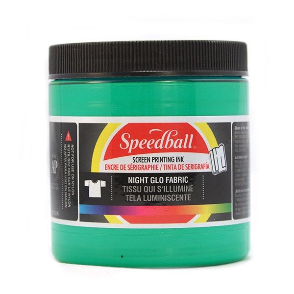 Speedball Night Glo Screen Printing Ink 8 oz Jar - Green