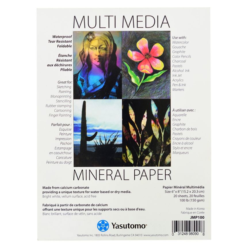 Yasutomo Mineral Paper Pad 6x8" 20-Sheets