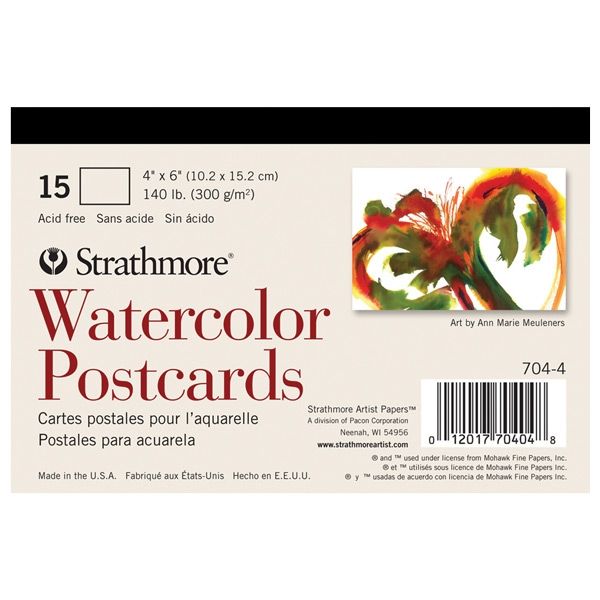 Strathmore Watercolor Postcards 15 Pack 4x6"