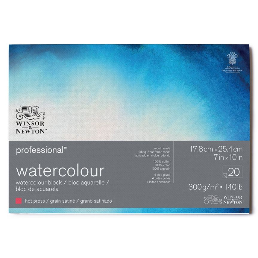 Winsor & Newton Professional Watercolor Block 140 lb Hot Press 7x10