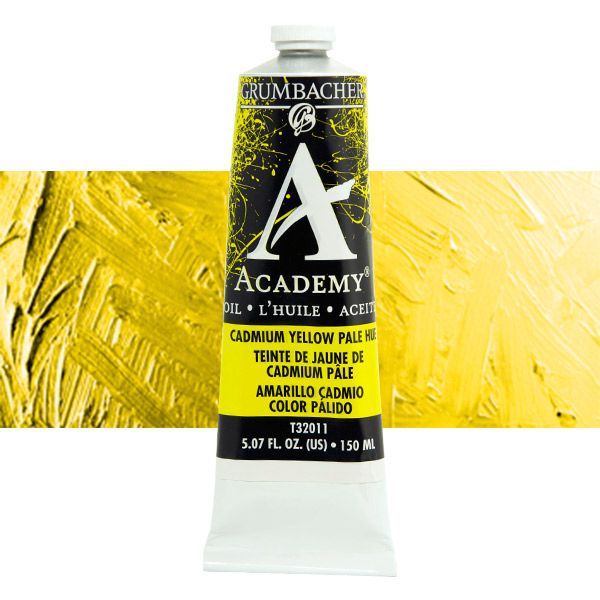 Grumbacher Academy Oil Color 150 ml Tube - Cadmium Yellow Pale Hue