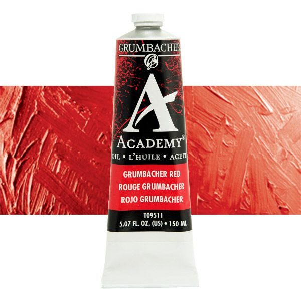 Grumbacher Academy Oil Color 150 ml Tube - Grumbacher Red