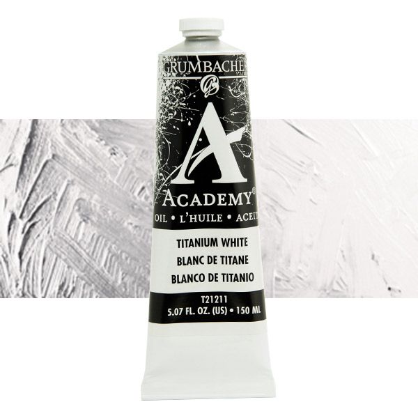 Grumbacher Academy Oil Color 150 ml Tube - Titanium White