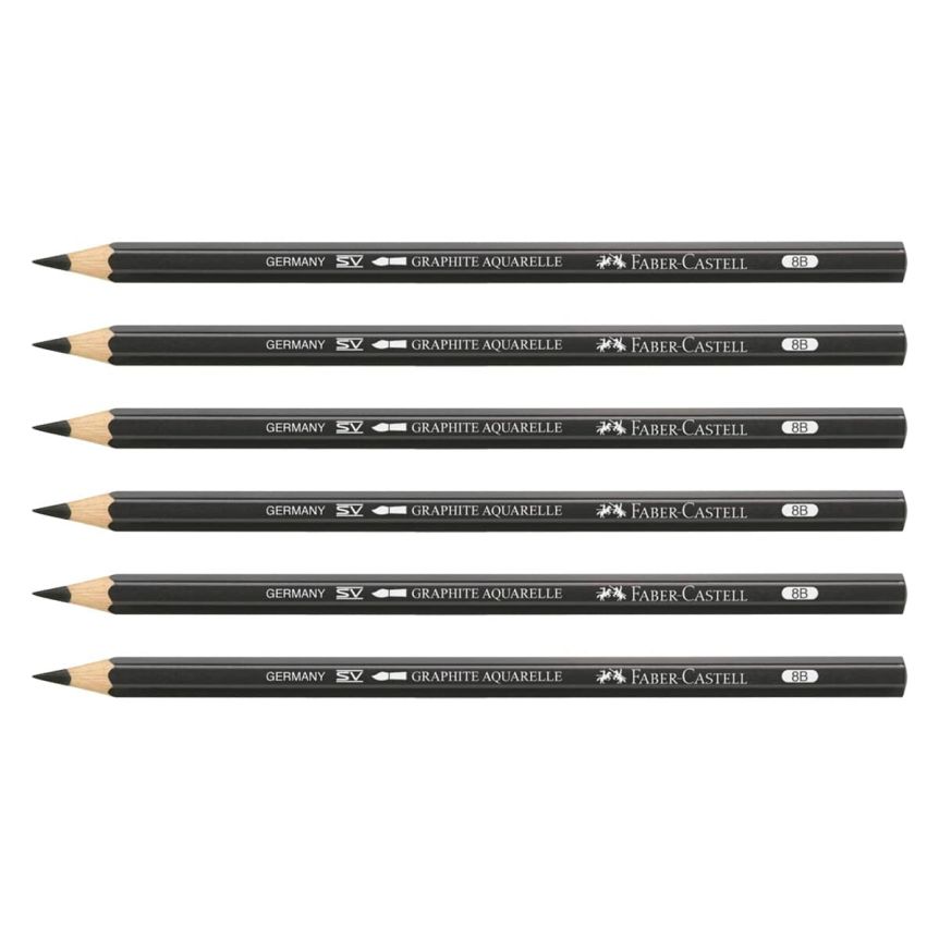 Faber-Castell Graphite Aquarelle Pencil - 8B (Box of 6)