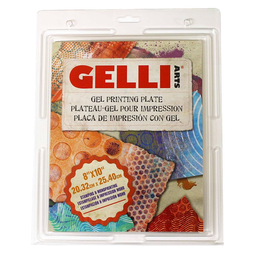 Gelli Arts Stamping & Printing All in One DIY Craft Set with Gel Printing  Plate, Premium Acrylic Paint, Roller, Paper, Design Elements and Storage  Container- Create Unique Art Prints, Easy Clean Up 