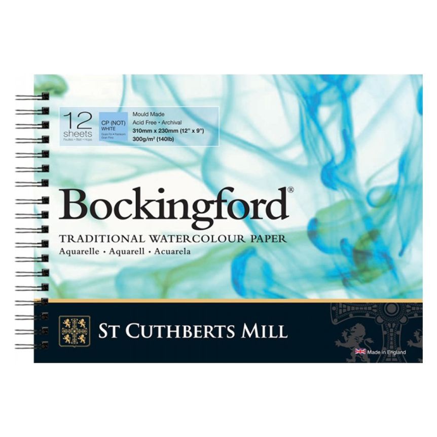Bockingford Watercolor Paper 140lb Cold Press 9x12 Spiral Pad