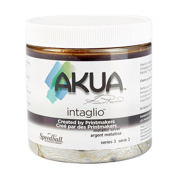 Akua Intaglio Ink 8oz - Metallic Silver