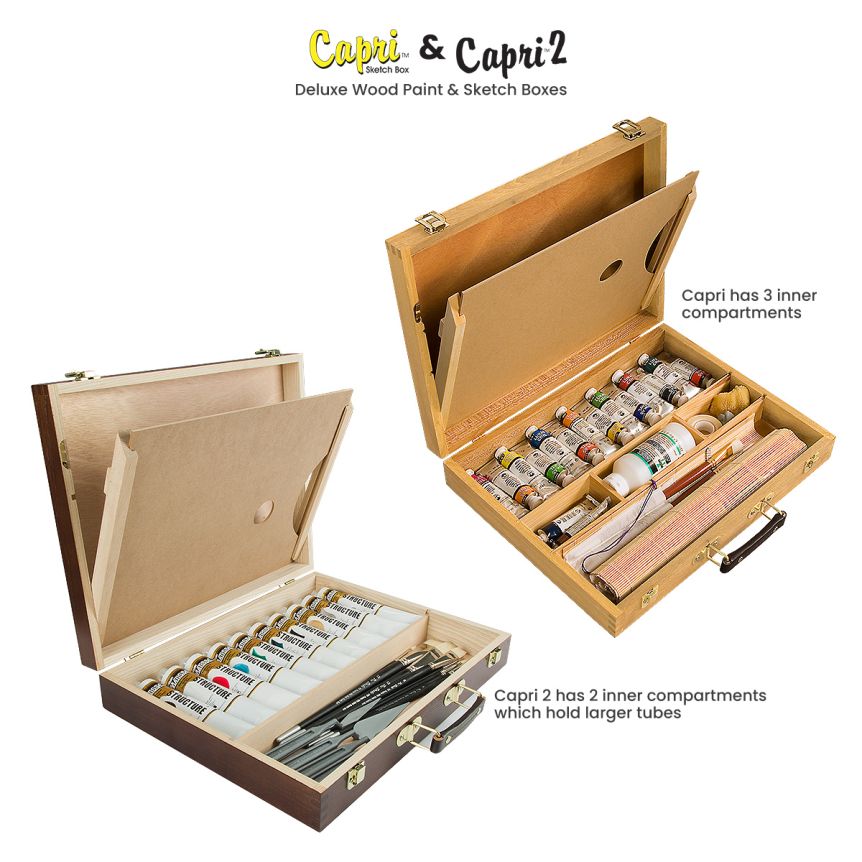 Capri And Capri 2 Deluxe Wood Paint & Sketch Boxes