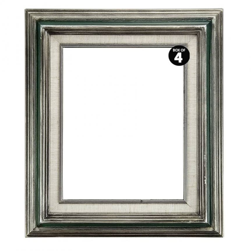 Accent Wood Frame 8x10" Silver Green, Box of 4