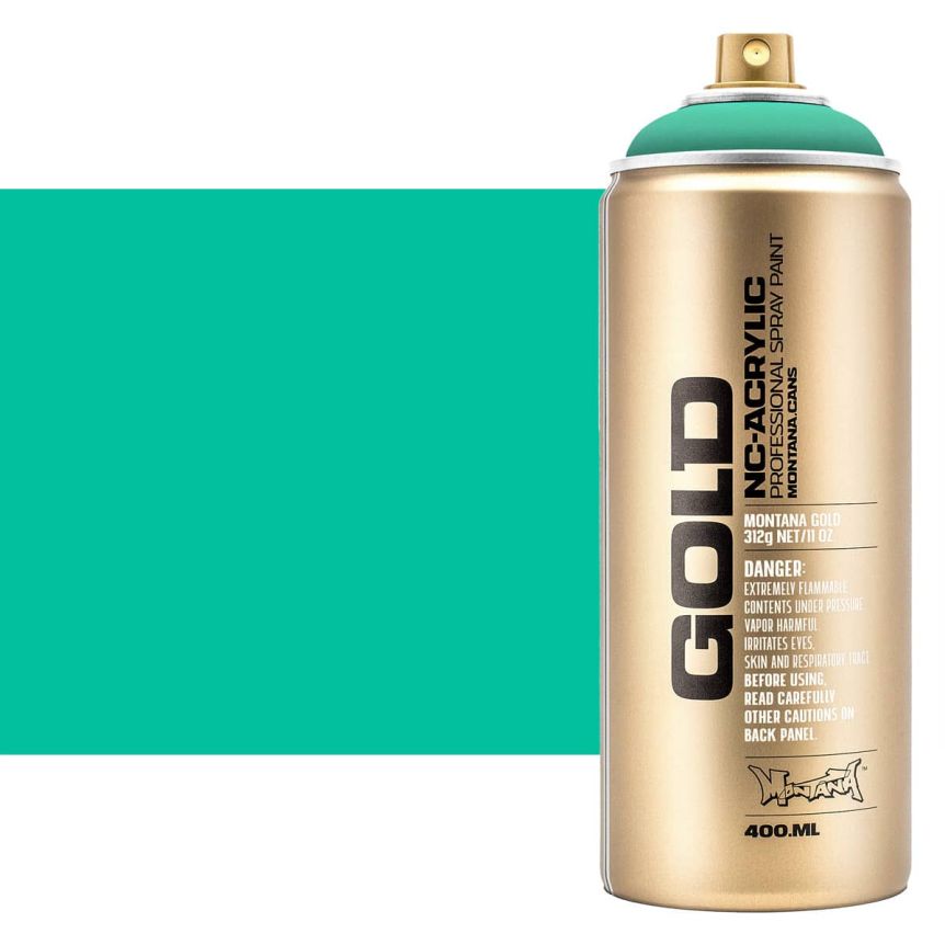 Montana Gold Acrylic Professional Spray Paint 400 ml - Active Cyan