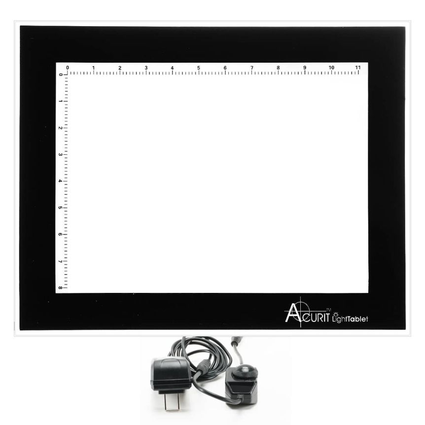Acurit LED Light Tablet - Art Drawing Tablets A4 8.3 x 11.7" - White/Black