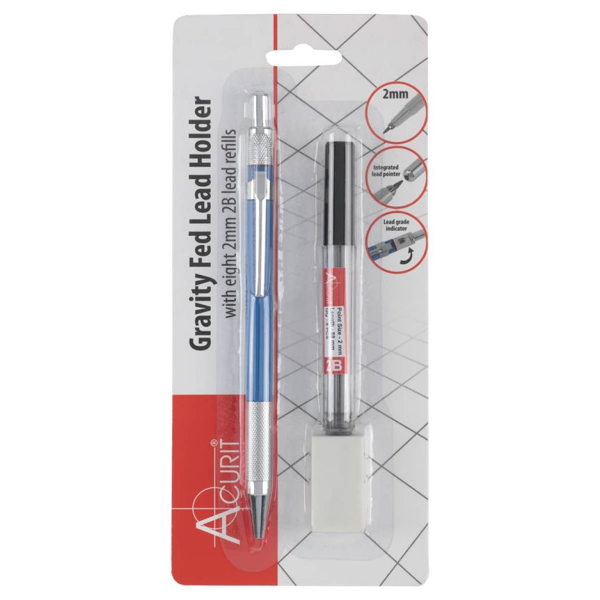 Acurit 2mm Mechanical Pencil with eight 2B lead refills