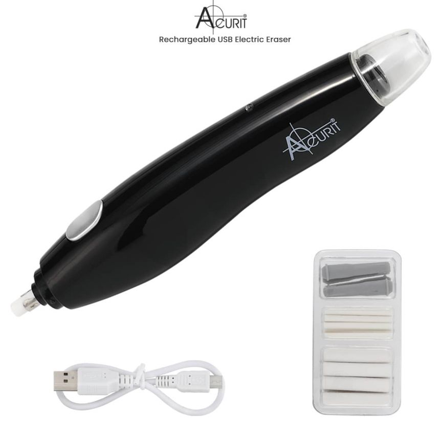 Acurit Rechargeable Electric Eraser Refills Pack of 70