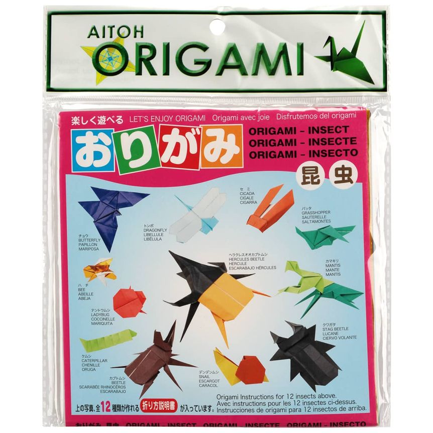 Aitoh Origami Paper - Insects Kit with Instructions