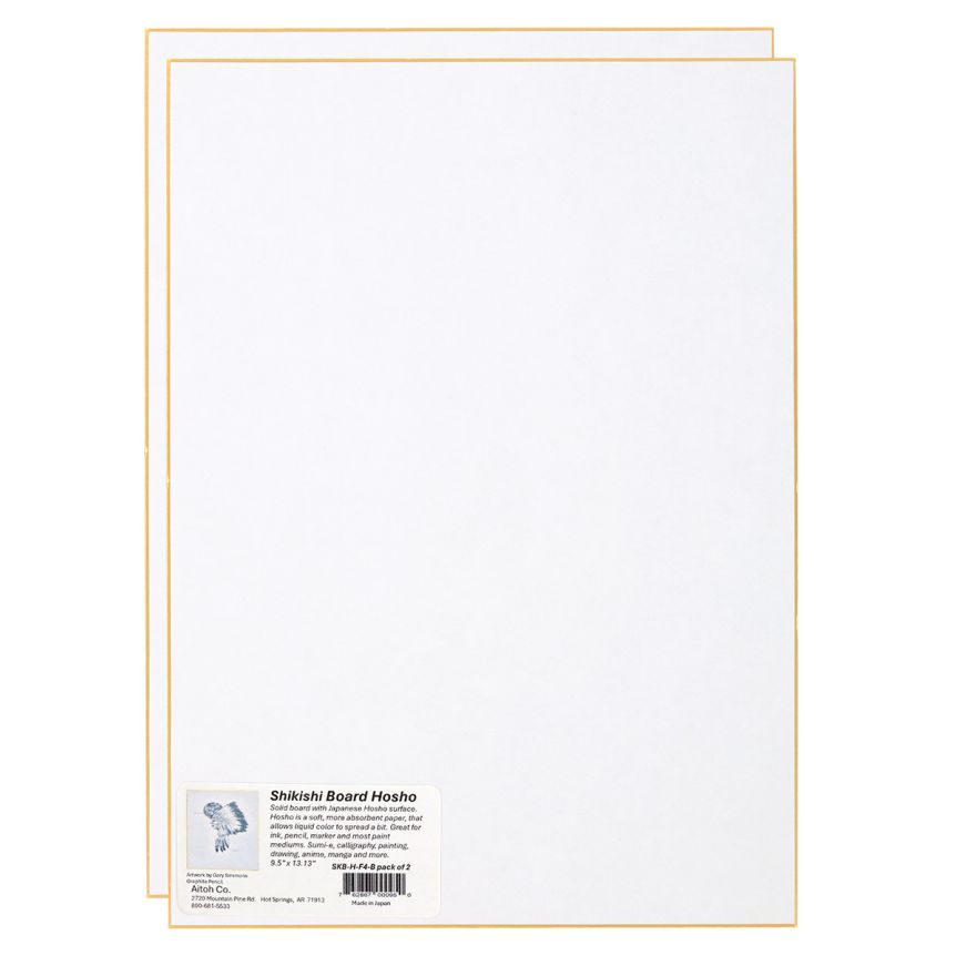 Aitoh Shikishi Hosho Large Board, 9-1/2” x 13-1/10” (Pack of 2)
