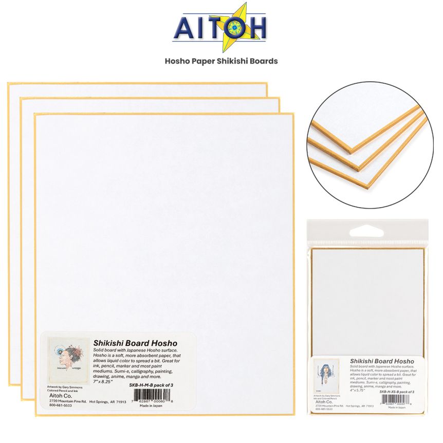 Aitoh Hosho Paper Shikishi Boards