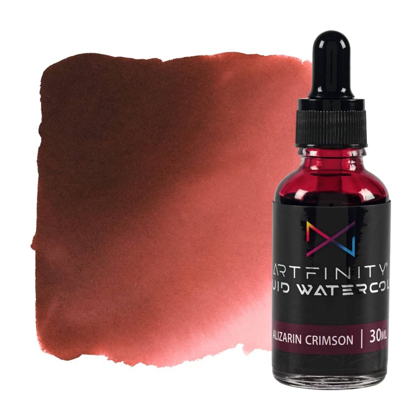 Artfinity Liquid Watercolor - Alizarin Crimson, 30ml Bottle