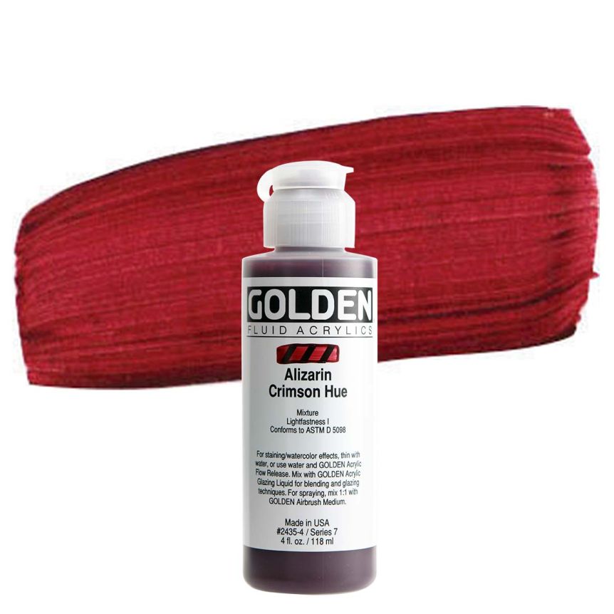 GOLDEN Fluid Acrylics Alizarin Crimson Hue 4oz