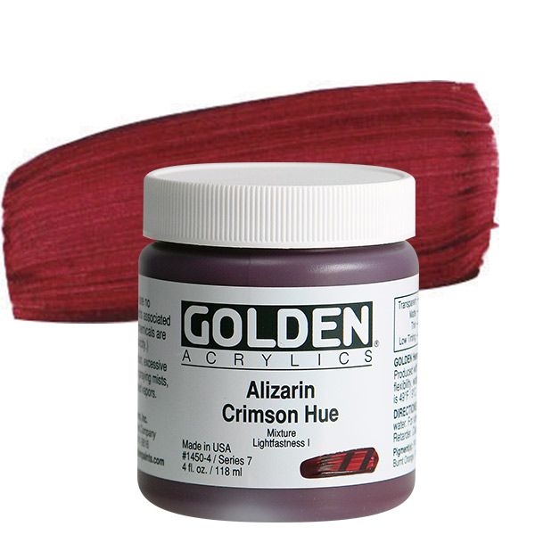 GOLDEN Heavy Body Acrylic 4 oz Jar - Alizarin Crimson Hue