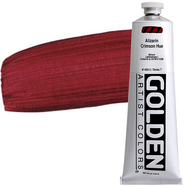 GOLDEN Heavy Body Acrylics - Alizarin Crimson Hue, 5oz Tube
