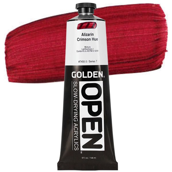 GOLDEN Open Acrylic Paints Alizarin Crimson Hue 5 oz	