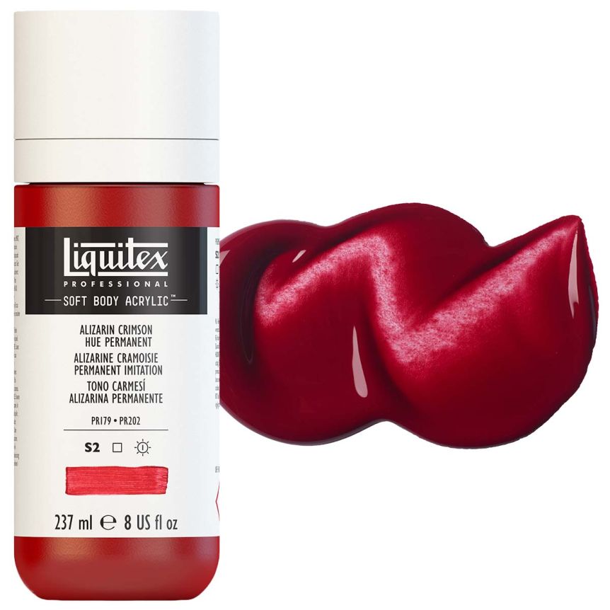 Liquitex Professional Soft Body Acrylic - Alizarin Crimson Hue Permanent, 8oz Bottle