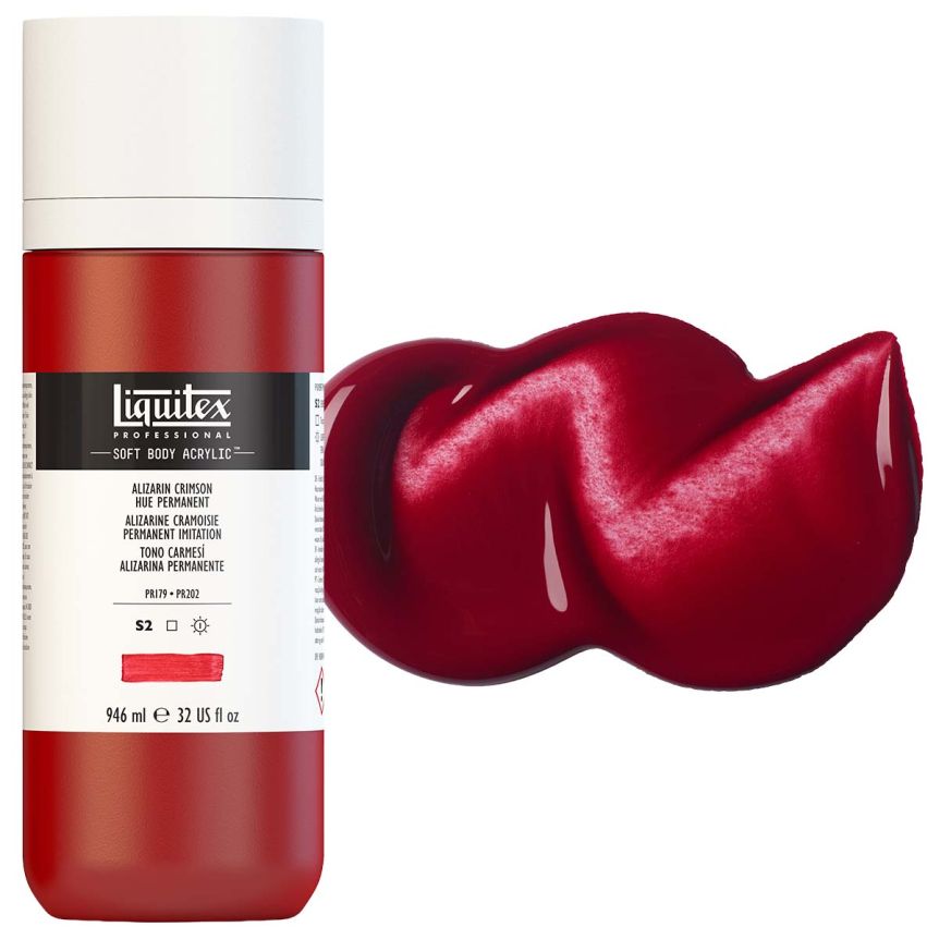 Liquitex Professional Soft Body Acrylic - Alizarin Crimson Hue Permanent, 32oz Bottle