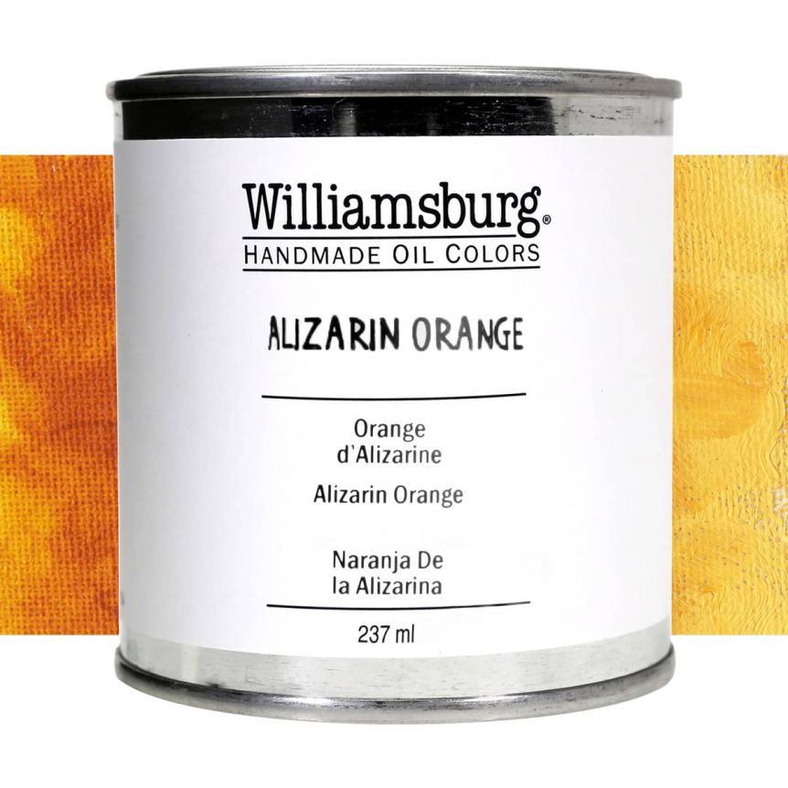 Williamsburg Handmade Oil Paint - Alizarin Orange, 237ml Can