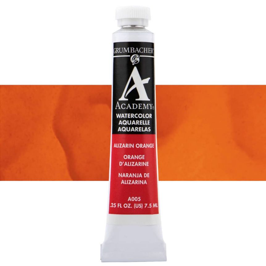 Grumbacher Academy Watercolor 7.5 ml Tube - Alizarin Orange