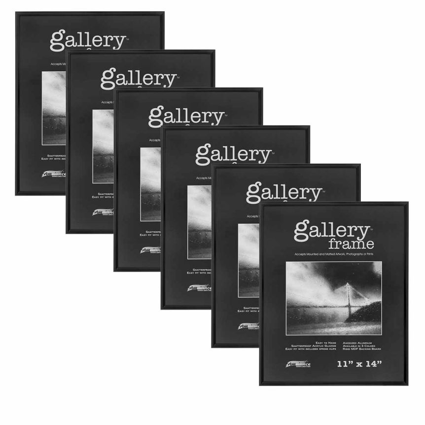 Ambiance Gallery Aluminum Frame 11x14" - Black (Box of 6)