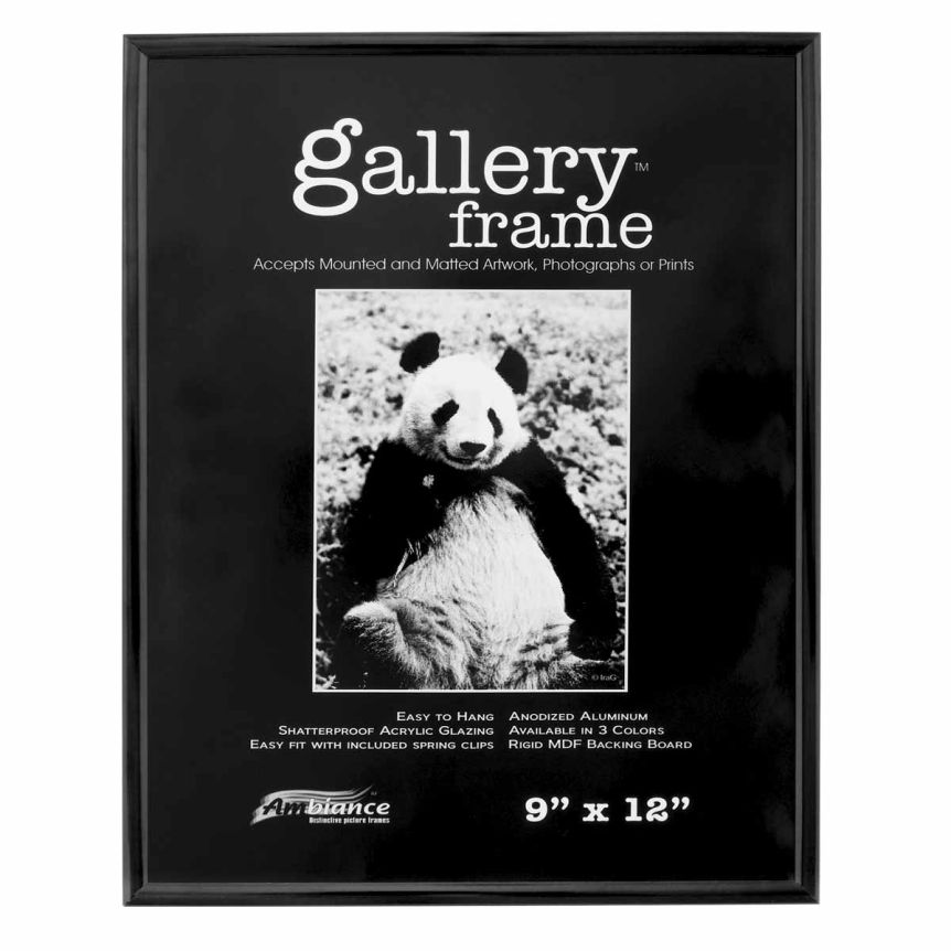 Ambiance Gallery Aluminum Frame 9x12" - Black