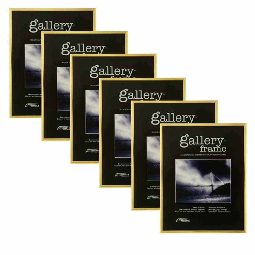 Ambiance Gallery Aluminum Frame 8x10" - Gold (Box of 6)