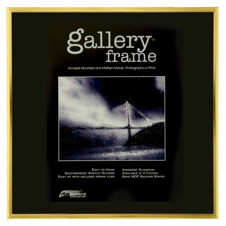 Ambiance Gallery Aluminum Frame 12x12" - Gold