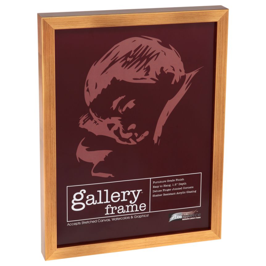 Ambiance Gallery Wood Frame - 11" x 17" Antique Gold, 1-1/2" Profile