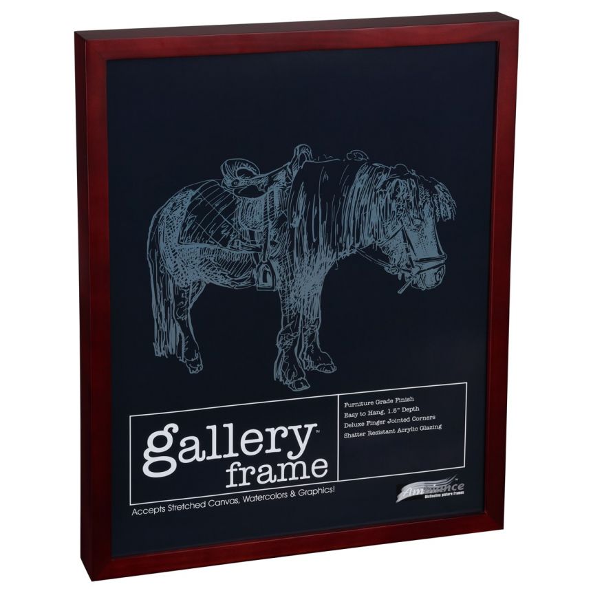 Ambiance Gallery Wood Frame 14"x18", Cherry 1-1/2" Deep
