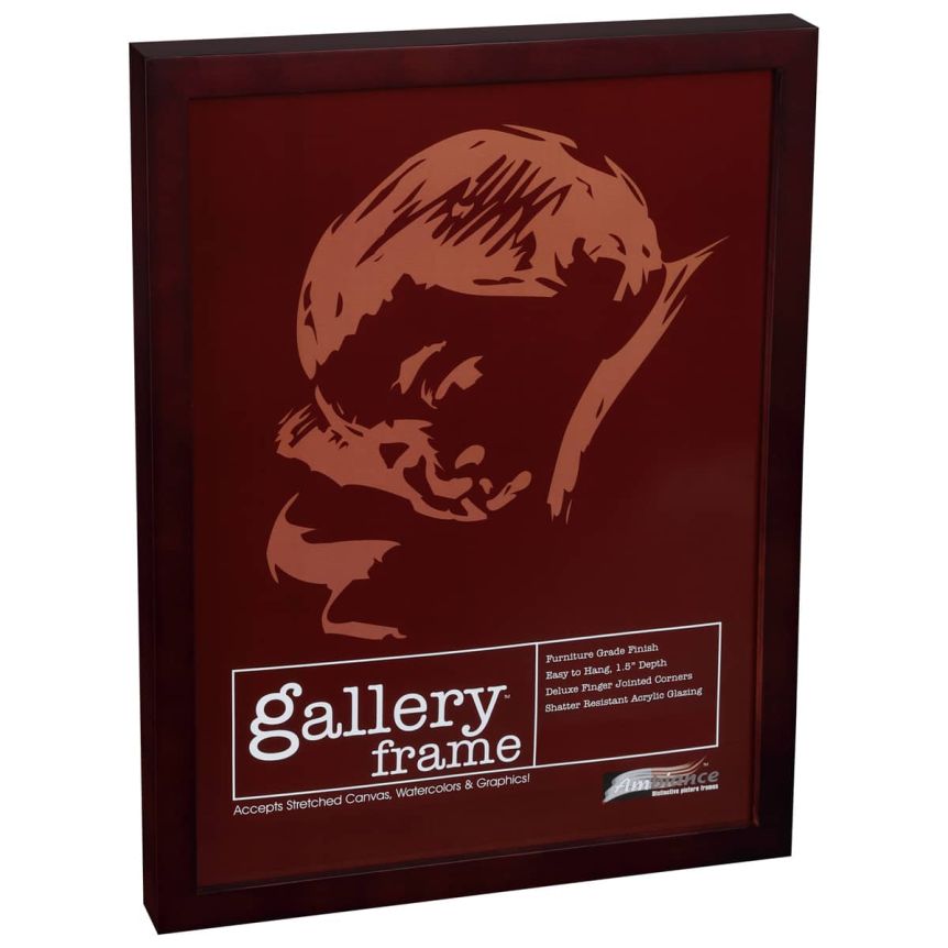 Ambiance Gallery Wood Frame - 8-1/2" x 11" Mahogany, 1-1/2" Profile