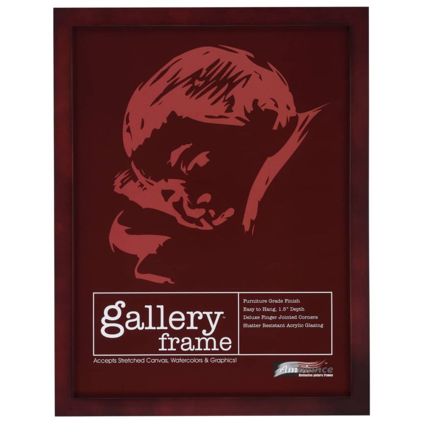 Ambiance Gallery Wood Frame - 11" x 17" Mahogany, 1-1/2" Profile