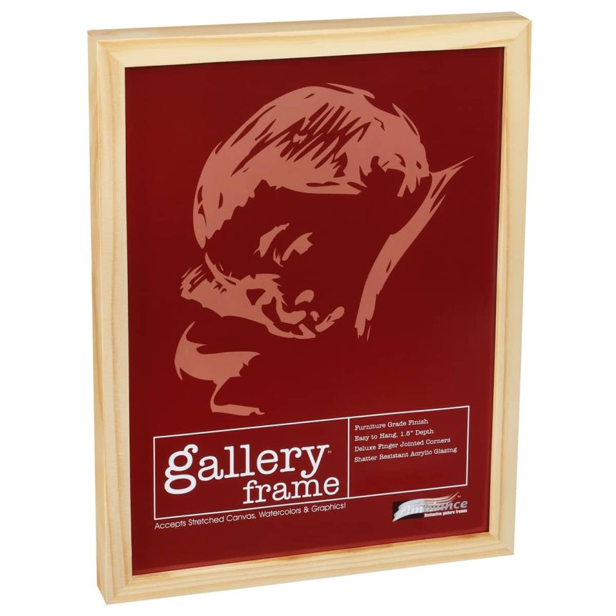 Ambiance Gallery Wood Frame - 8-1/2" x 11" Natural, 1-1/2" Profile