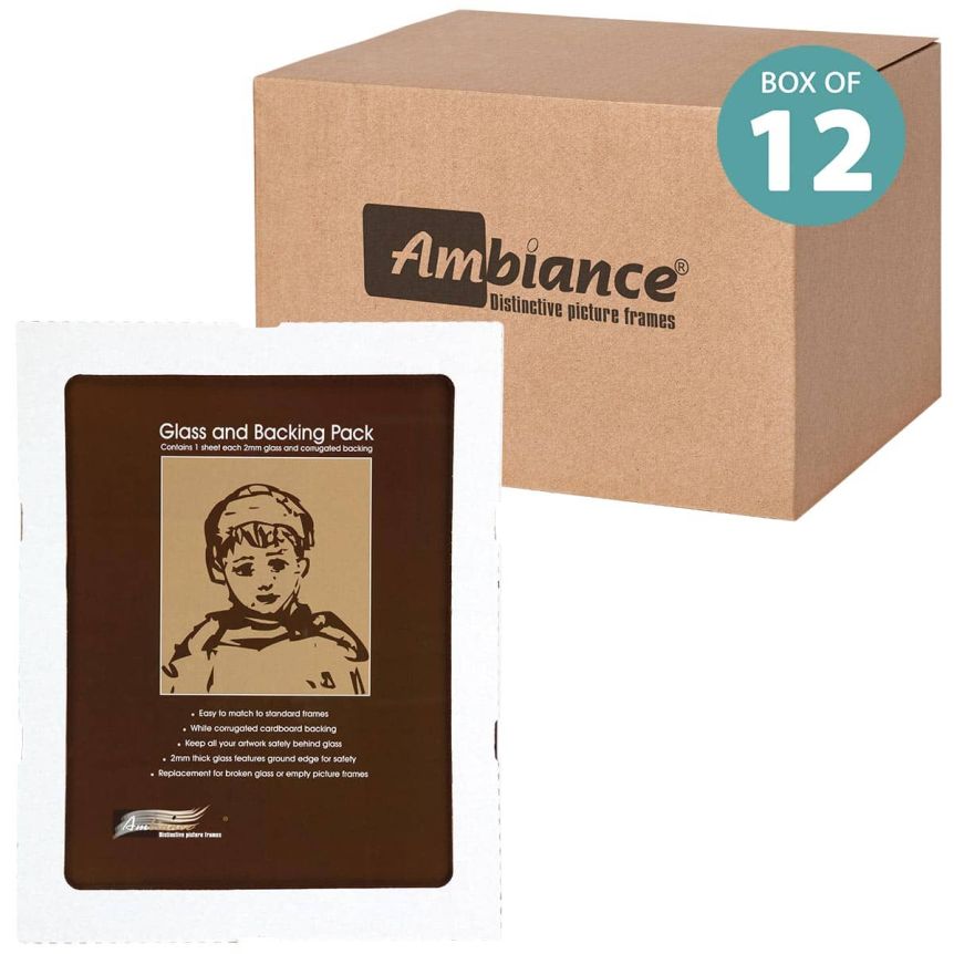 Ambiance Picture Frame Glass and Backing 16" x 20" Box of 12 