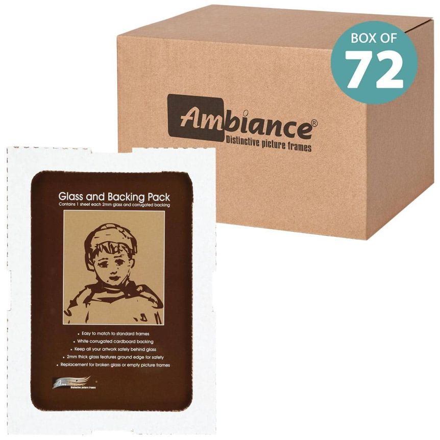 Ambiance Picture Frame Glass and Backing 6" x 8" Box of 72 