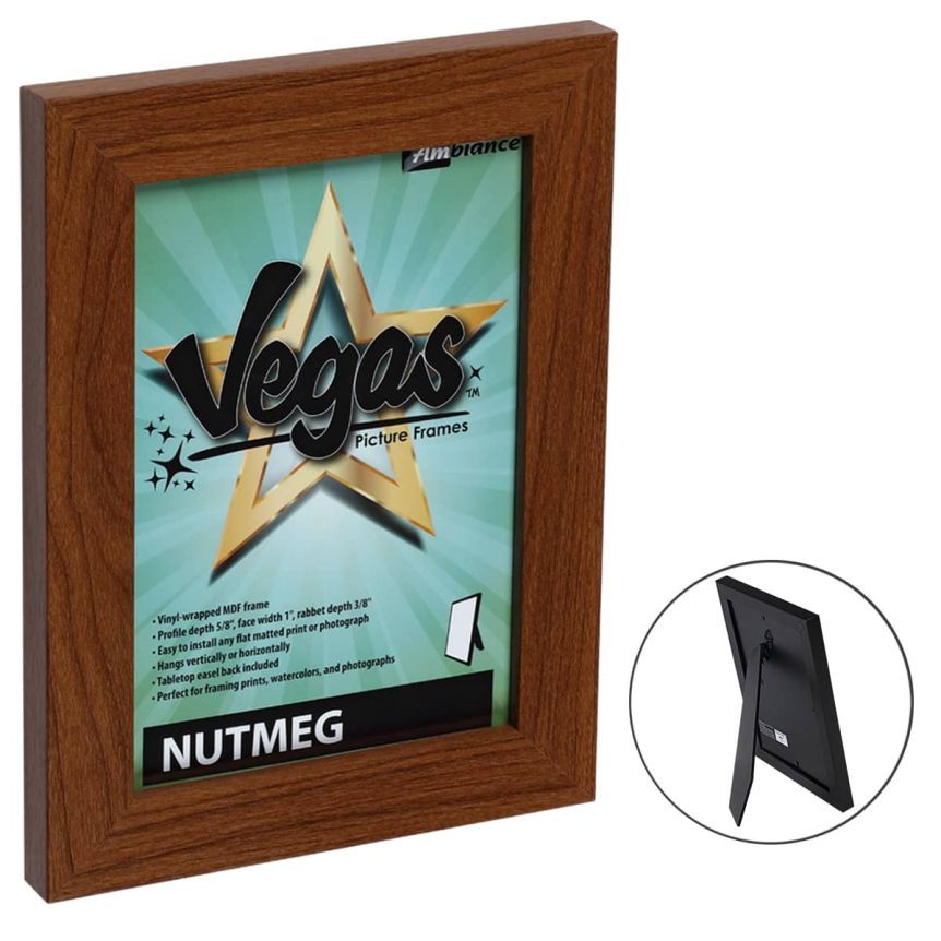 Vegas Vinyl-Wrapped Frame with Acrylic Glazing - Nutmeg, 5"x7"