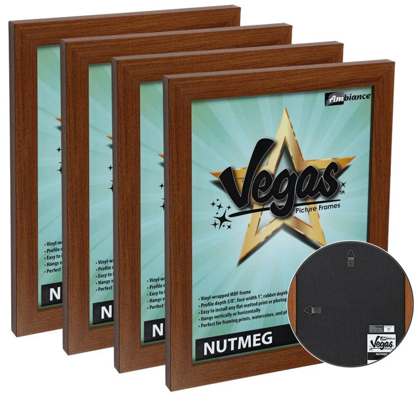 Vegas Vinyl-Wrapped Frame with Acrylic Glazing - Nutmeg, 16" x 20" (Box of 4)