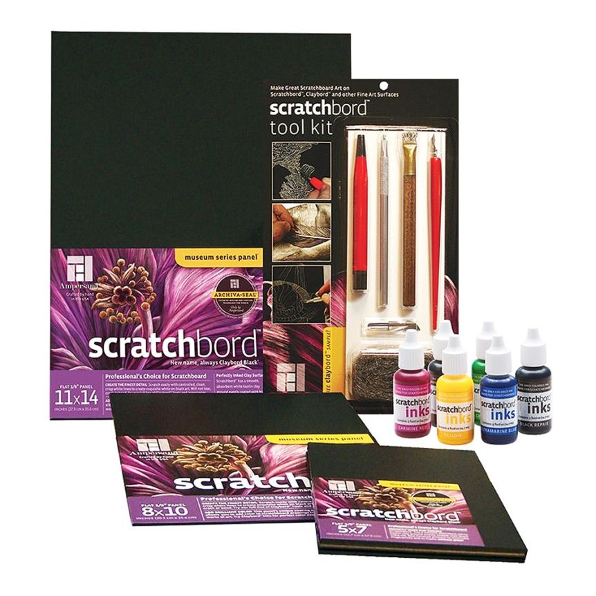 Ampersand Museum Series Scratchbord Essentials Etching Set
